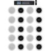 imageRockville RCS3506 Bundle 350 Watt 6 Zone 70V Amplifier 20 CC525T White 525 in Commercial Ceiling Speakers for Home Audio and Rooms 21Items