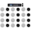 imageRockville RCS3506 Bundle 350Watt 6Zone 70V Home Audio Amplifier Bluetooth 24 CC525T White 525 in Ceiling Speakers for MultiRoom Home Use 25Items