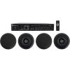 imageRockville RCS801 Bundle 60Watt 70V Home Audio Amplifier with Bluetooth Receiver 4 CC525T Black 525 in Ceiling Speakers for Bedroom and Living Room 5Items
