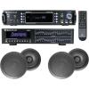 imageRockville RPA60BT V2 Bundle 1000W Bluetooth AmplifierMixer REQ42B 2x21Band Home Theater Equalizer 4 65 in 500W Black inCeiling Speakers Audio EQ Sound System for Home or Studio 7Items