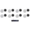 imageRockville Rock Zone 8 Bundle 1000Watt 8Channel MultiRoom ReceiverAmplifier 16 65 in 500Watt White inCeiling Home Theater Speakers for Home Audio Systems 17Items