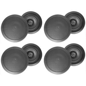 imageRockville HC85 8in 700Watt inCeiling Home Theater Speakers 8Ohm Black Polypropylene Cone Mylar Dome Tweeter Paintable Grills 8Piece