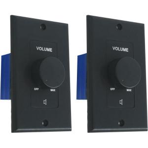 imageRockville VOL70200 Pair of Black 200Watt 70V Wall Volume Control Zone Controller Boxes Single Gang Compact Design 2Piece