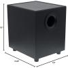 imageRockville CT80 8 70V Commercial Subwoofer WallMount Bracket Deep Bass Wide Frequency Durable Build for Restaurants and Conference Rooms