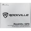 imageRockville ROCKMIX 10FX 10Channel Mixer USB Recording Interface Digital Effects 3Band EQ Phantom Power Bluetooth 50 for Home Studio Podcast and Live Performance