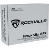 imageRockville ROCKMIX 6FX 6Channel Mixer with USB Interface Bluetooth 24Bit FX Phantom Power for Podcasting Home Recording and Live Sound