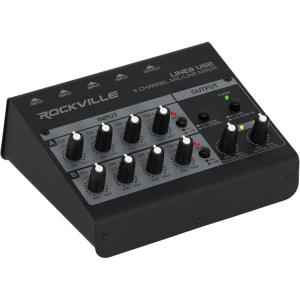 imageRockville LINE8 USB 8 Channel MicLine Mixer with USB Computer Recording Interface 8 Mono or 4 Stereo Channels