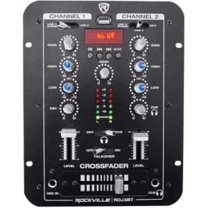imageRockville RDJ3BT 2 Channel DJ Mixer with USB Bluetooth Talkover 4 Line Inputswith bluetooth