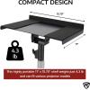 imageRockville ACCP Projector Shelf for 35MM Pole Moust Speaker Stands 11x1575 40 lb Capacity 360 Rotation 90 Tilt Safety Straps Included Perfect for DJs Presentations amp Outdoor Movies