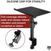 imageRockville DMS75 Pair Studio Monitor Speaker Stands Desk Clamp 15 Degree Adjustable Tilt 6 Height Positions Silicone AntiSlip Pad