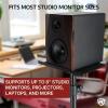 imageRockville DMS75 Pair Studio Monitor Speaker Stands Desk Clamp 15 Degree Adjustable Tilt 6 Height Positions Silicone AntiSlip Pad