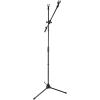 imageRockville GIGSTAND DUAL V2 Dual Microphone Stand with Heavy Counterweight Detachable 30 Boom Arm Adjustable Height 33565 Foldable Tripod Base Includes 2 Mic Clips Black