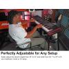 imageRockville PKS35 Adjustable Platform Keyboard Stand Steel Foam Pads Precise Adjustments Folds Flat Swivel Feet Perfect for Performers Live Music