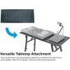 imageRockville PKS38 Platform Style KeyboardMixer Stand Bundle with Tabletop Attachment amp Gooseneck Mic Stand Adjustable HeightWidth Folds Flat for Easy Transport 200 lbs Capacity Fully Assembled