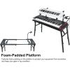 imageRockville PKS38 Platform Style KeyboardMixer Stand Bundle with Tabletop Attachment amp Gooseneck Mic Stand Adjustable HeightWidth Folds Flat for Easy Transport 200 lbs Capacity Fully Assembled