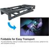 imageRockville PKS38 Platform Style KeyboardMixer Stand Bundle with Tabletop Attachment amp Gooseneck Mic Stand Adjustable HeightWidth Folds Flat for Easy Transport 200 lbs Capacity Fully Assembled