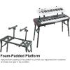 imageRockville PKS40 2Tier Keyboard Stand Adjustable Steel Foldable Detachable Second Tier Carry Bag Perfect for DJs Studios Live Performances