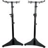 imageRockville Pair RVSM5 White Adjustable Studio Monitor Speaker Stands Height 3352in FoamPadded Tray Cable Management for Studio Recording and Home AudioBlack