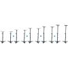imageRockville Pair RVSM5 White Adjustable Studio Monitor Speaker Stands Height 3352in FoamPadded Tray Cable Management for Studio Recording and Home AudioBlack