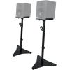 imageRockville Pair RVSM5 White Adjustable Studio Monitor Speaker Stands Height 3352in FoamPadded Tray Cable Management for Studio Recording and Home AudioBlack