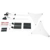 imageRockville Pair RVSM5 White Adjustable Studio Monitor Speaker Stands Height 3352in FoamPadded Tray Cable Management for Studio Recording and Home AudioWhite
