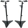 imageRockville Pair RVSM5 White Adjustable Studio Monitor Speaker Stands Height 3352in FoamPadded Tray Cable Management for Studio Recording and Home AudioBlack