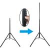 imageRockville Pair RVSS3 V2 Tripod DJ PA Speaker Stands Air Assist Lowering 4781 AllMetal Adjustable Height 130 lb Capacity Portable with Travel Bag for DJs and Live Events