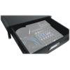 imageRockville RDR3U 3U Rack Drawer Locking with 2 Keys 16Gauge Steel Fits 19 Rack Smooth Rail Operation Recessed Handle Black Powder Coated Perfect for DJs Studios amp Live Sound
