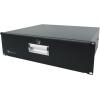 imageRockville RDR3U 3U Rack Drawer Locking with 2 Keys 16Gauge Steel Fits 19 Rack Smooth Rail Operation Recessed Handle Black Powder Coated Perfect for DJs Studios amp Live Sound