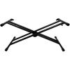 imageRockville RKS30X Double X Braced Keyboard Stand 132 lbs Capacity PushButton Lock Circular Tubes 1mm Steel Tubing Portable Foldable for Musicians and DJs
