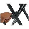 imageRockville RKS42X 2Tier XStand Keyboard DJ Stand Quick Release Adjustable Height Crossbar Support 360 degree Rotating Tier HeavyDuty Steel Frame for Stage Studio and Home Use