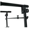 imageRockville RKS42X 2Tier XStand Keyboard DJ Stand Quick Release Adjustable Height Crossbar Support 360 degree Rotating Tier HeavyDuty Steel Frame for Stage Studio and Home Use