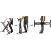 imageRockville RKSAIR Keyboard Stand Gas Spring Adjustable 2238in Hydraulic OneButton Folding Double XStyle 110lb Capacity