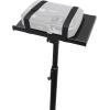 imageRockville RLF2 10 Ft MultiPurpose SpeakerLightingProjector Stand FlatBase Air Cushion System Tiltable Projector Tray for DJs and Event ProfessionalsBlack