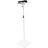 imageRockville RLF2 10 Ft MultiPurpose SpeakerLightingProjector Stand FlatBase Air Cushion System Tiltable Projector Tray for DJs and Event ProfessionalsWhite