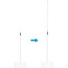 imageRockville RLF2 10 Ft MultiPurpose SpeakerLightingProjector Stand FlatBase Air Cushion System Tiltable Projector Tray for DJs and Event ProfessionalsWhite