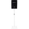 imageRockville RLF2 10 Ft MultiPurpose SpeakerLightingProjector Stand FlatBase Air Cushion System Tiltable Projector Tray for DJs and Event ProfessionalsWhite