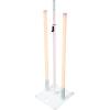imageRockville RLF2 10 Ft MultiPurpose SpeakerLightingProjector Stand FlatBase Air Cushion System Tiltable Projector Tray for DJs and Event ProfessionalsWhite