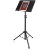 imageRockville RLS68 DualTray LaptopTablet Stand Adjustable Height 3051 Foldable Portable for DJs Presenters and Musicians