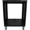 imageRockville RR12U 12U Live SoundRecording Studio Rack Case with Wheels Reversible Rack Rails Front amp Rear Mounting Cable Management Ports 440lb Capacity12U