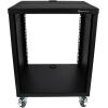 imageRockville RR12U 12U Live SoundRecording Studio Rack Case with Wheels Reversible Rack Rails Front amp Rear Mounting Cable Management Ports 440lb Capacity12U