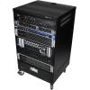 imageRockville RR14U 14U Live SoundRecording Studio Rack Case with Wheels Reversible Rack Rails Front amp Rear Mounting Cable Management Ports 440lb Capacity16U