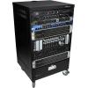 imageRockville RR14U 14U Live SoundRecording Studio Rack Case with Wheels Reversible Rack Rails Front amp Rear Mounting Cable Management Ports 440lb Capacity16U