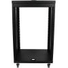 imageRockville RR16U 16U Live SoundRecording Studio Rack Case with Wheels Reversible Rack Rails Front amp Rear Mounting Cable Management Ports 440lb Capacity16U