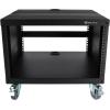 imageRockville RR6U 6U Live SoundRecording Studio Rack Case with Wheels Reversible Rack Rails Front amp Rear Mounting Cable Management Ports 440lb Capacity6U