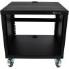 imageRockville RR6U 6U Live SoundRecording Studio Rack Case with Wheels Reversible Rack Rails Front amp Rear Mounting Cable Management Ports 440lb Capacity8U