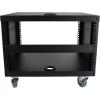 imageRockville RR6U 6U Live SoundRecording Studio Rack Case with Wheels Reversible Rack Rails Front amp Rear Mounting Cable Management Ports 440lb Capacity6U