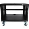 imageRockville RR6U 6U Live SoundRecording Studio Rack Case with Wheels Reversible Rack Rails Front amp Rear Mounting Cable Management Ports 440lb Capacity6U
