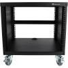 imageRockville RR6U 6U Live SoundRecording Studio Rack Case with Wheels Reversible Rack Rails Front amp Rear Mounting Cable Management Ports 440lb Capacity8U