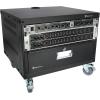 imageRockville RR6U 6U Live SoundRecording Studio Rack Case with Wheels Reversible Rack Rails Front amp Rear Mounting Cable Management Ports 440lb Capacity6U